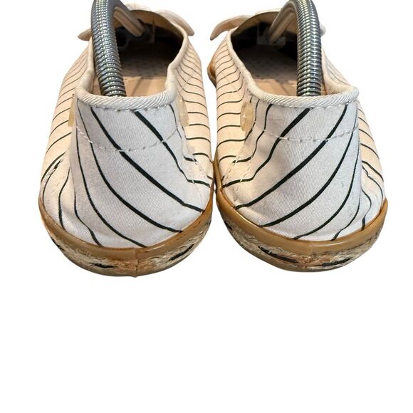 Sperry Top Sider White Black Bow Nautical Preppy Striped Flats Shoes 8.5 M - Picture 3 of 8